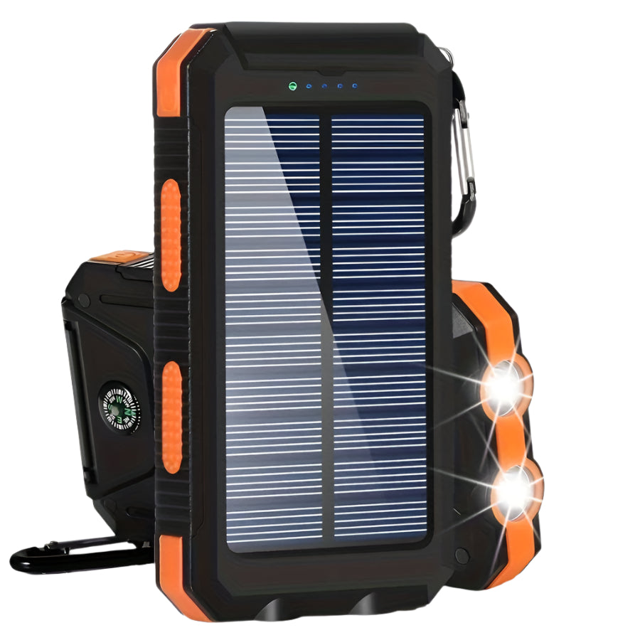 Solar Emergency Power Bank – 10000mAh Dual USB Charger-0