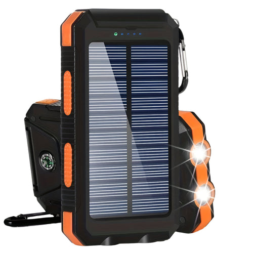 Solar Emergency Power Bank – 10000mAh Dual USB Charger-0