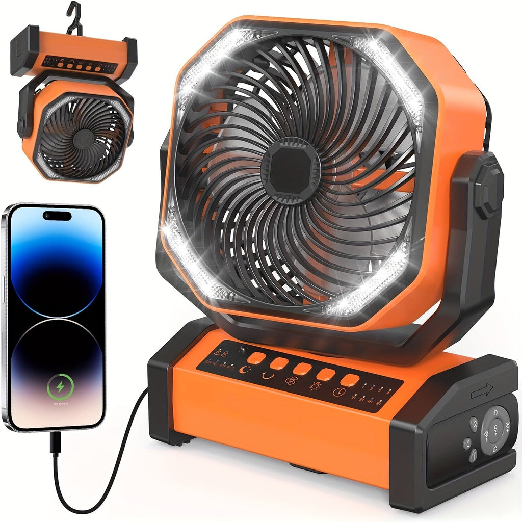 Emergency Camping Fan & LED Lantern – 20000mAh-0